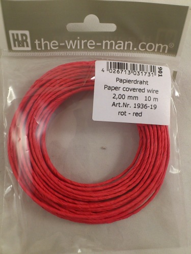 Paper wire 10 m. red